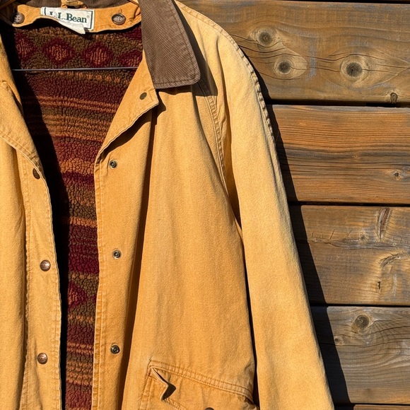 Vintage L.L. Bean women’s long chore coat / Trench Coat Brown corduroy - Picture 3 of 16